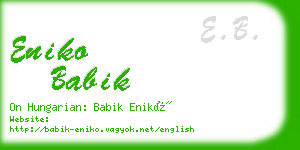 eniko babik business card